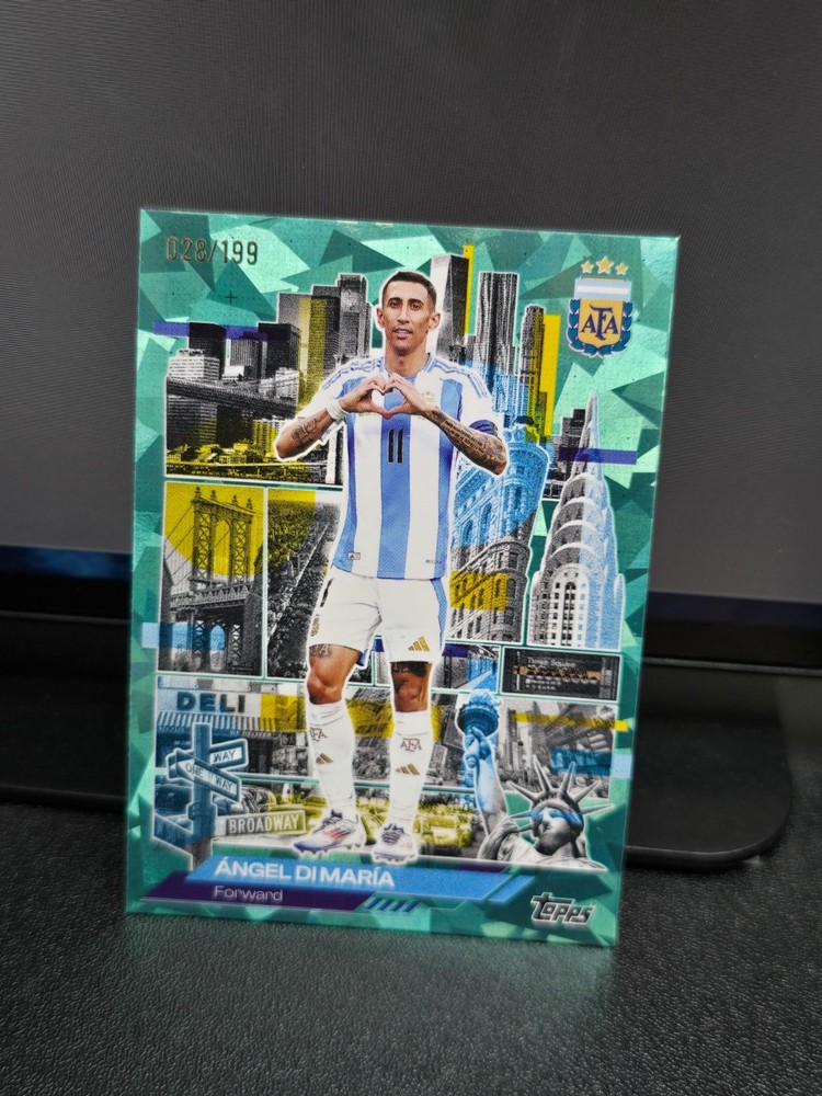 2026 Topps Argentina team set soccer AFA in the Apple aqua ice /199-Di Maria