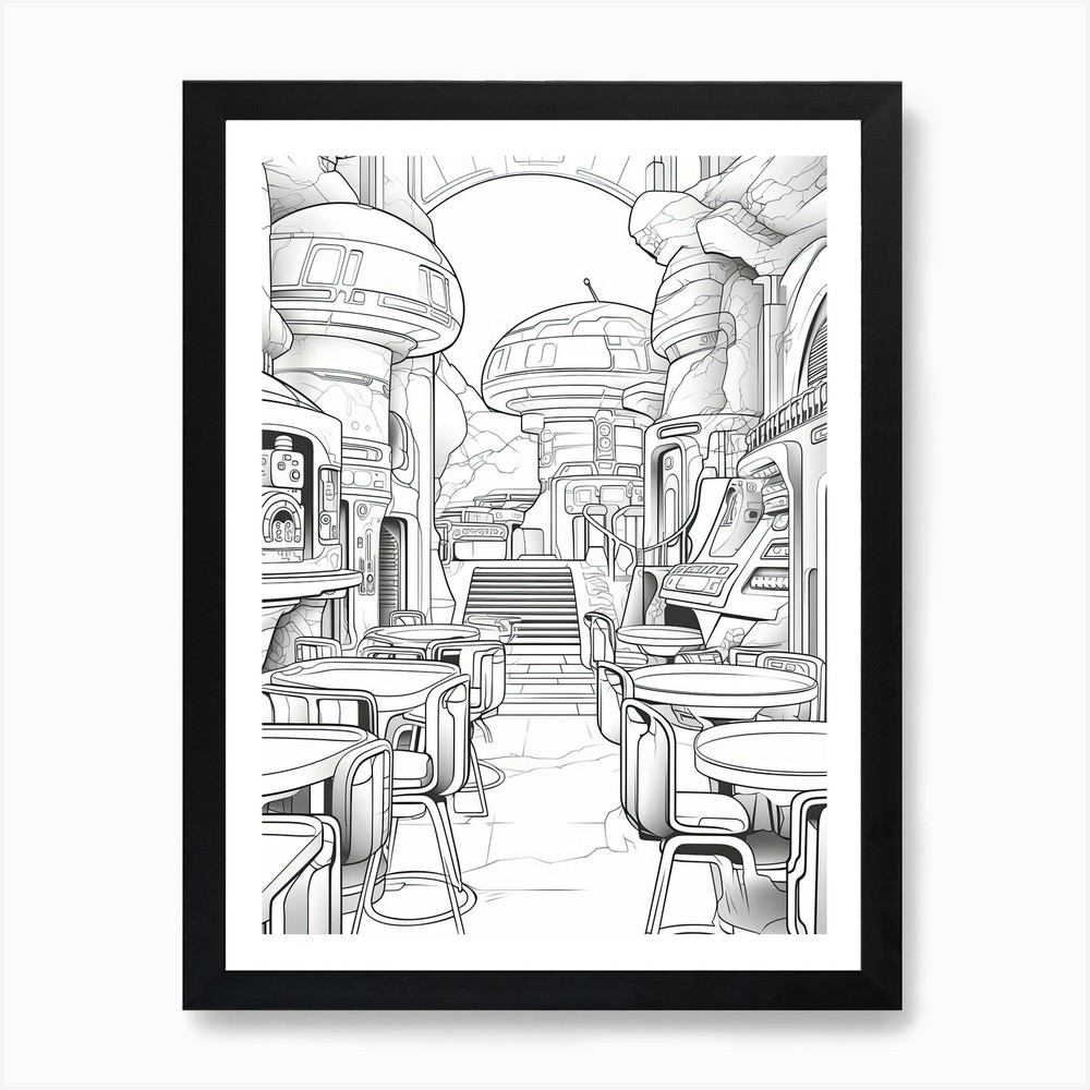 The Mos Eisley Cantina (Star Wars)  Framed Wall Art Poster Canvas Print Picture