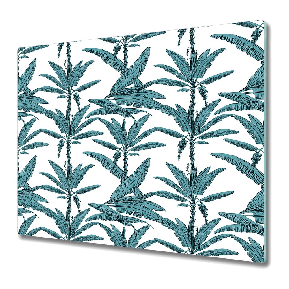 Glass Chopping Cutting Board Utensil Exotic Palm Branches Exotic Palm 60x52