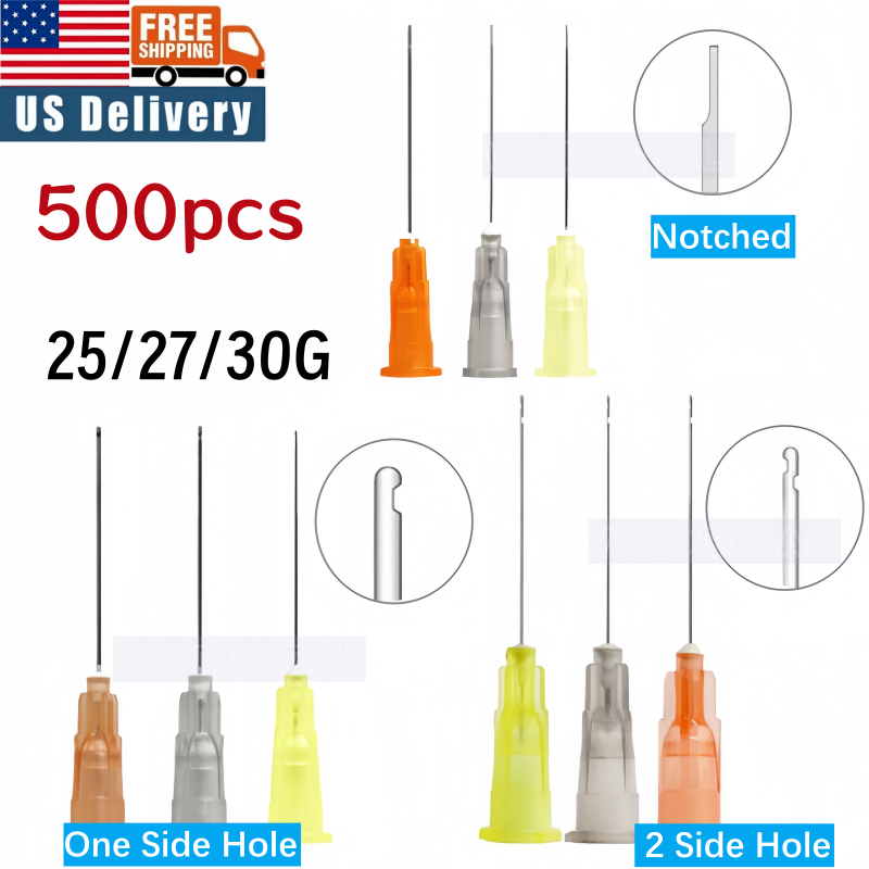 500pcs Dental Endodontic Endo Irrigation Needle Tip Disposable Syringe Tips USA