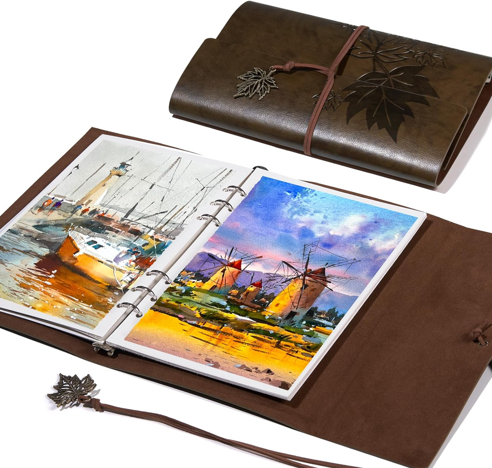 Watercolor Sketchbook,100% Cotton Acid Free Watercolor Journal,300Gsm/140Lb Cold-image