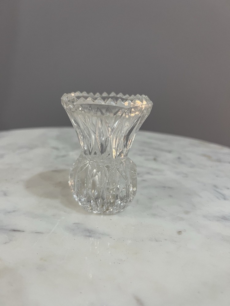 VTG Princess House Lead Crystal Bud Vase Toothpick Holder