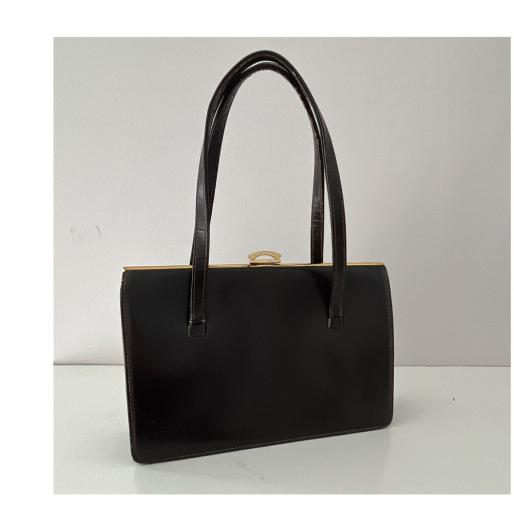 Jordan Marsh Company Topgrade Cowhide Brown Handbag Made in Ireland Vintage