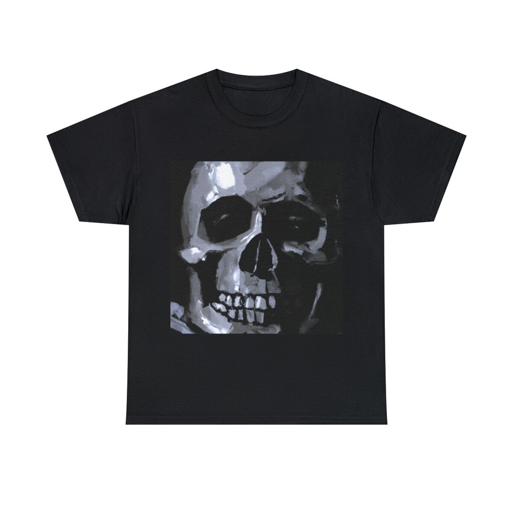Unisex Adult Halloween T Shirt Art Painting Skull Metal Band Gothic Spooky Dark