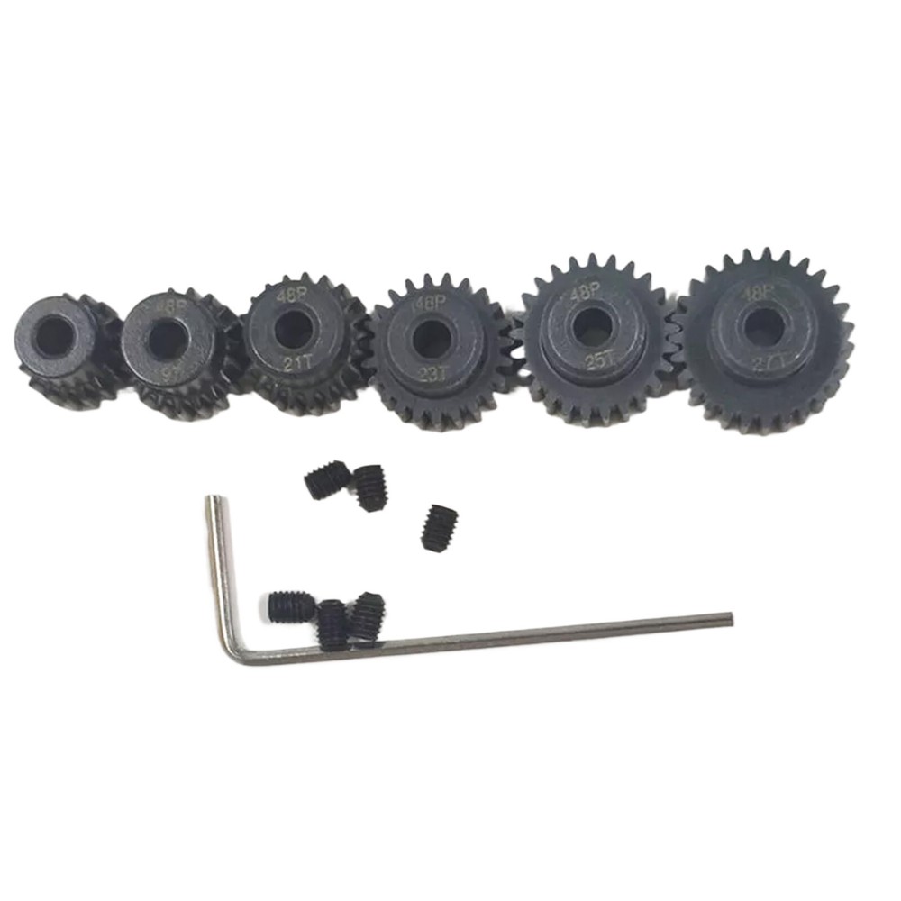 RC 48P Pinion Gear Set 17T 19T 21T 23T 25T 27 For Traxxas 1/10 Slash Rustler 2WD