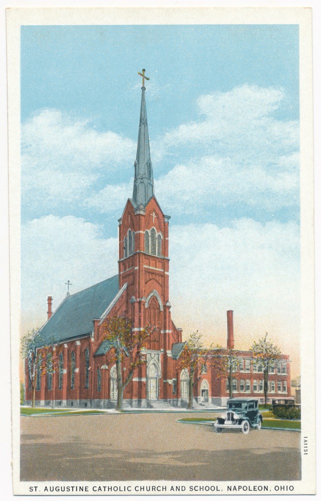 St. Augustine Catholic Church and School, Napoleon, Ohio 1930's