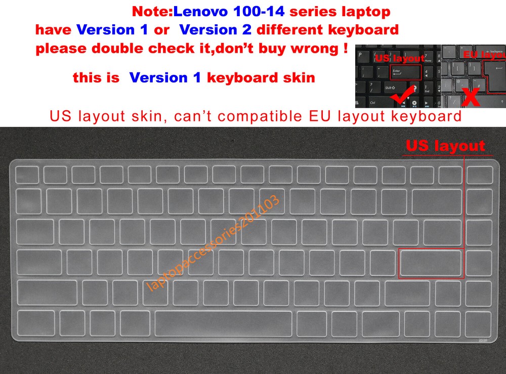 Upgrade Your Lenovo Tianyi 100-14 with a New US Keyboard Skin Cover