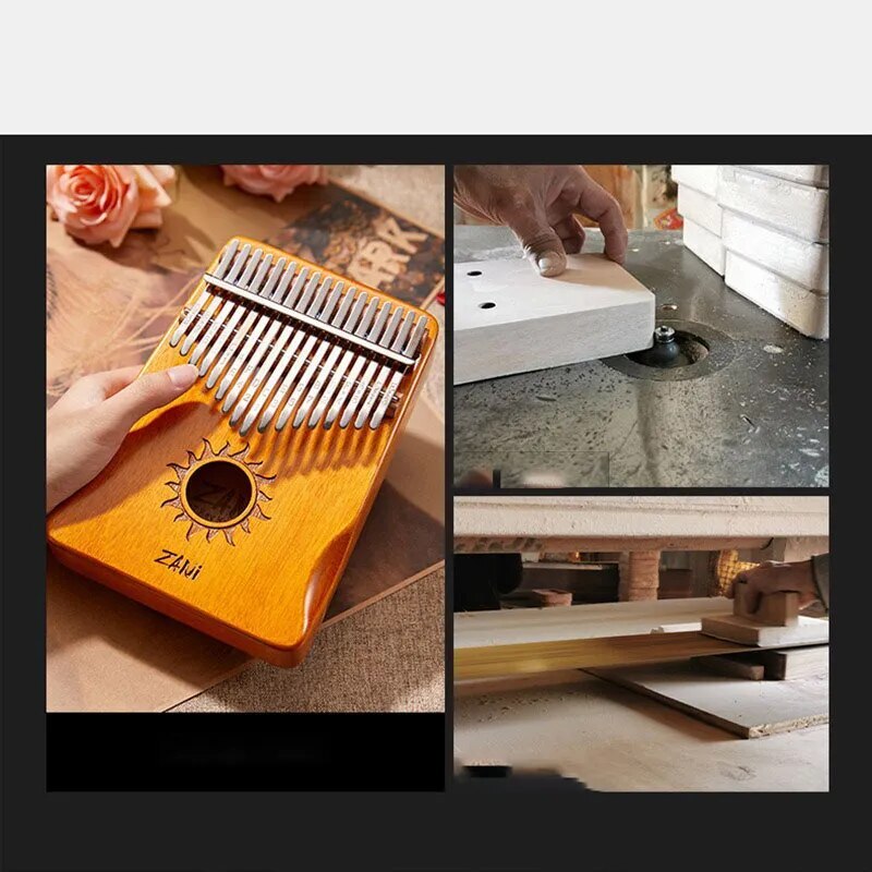 100% New 17 Key Kalimba Percussion Instrument Mini Professional Wooden Portable