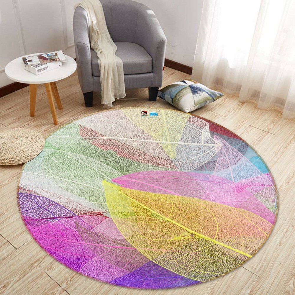 3D Color Leaves Texture NAO10369 Game Rug Mat Elegant Photo Carpet Mat Fay