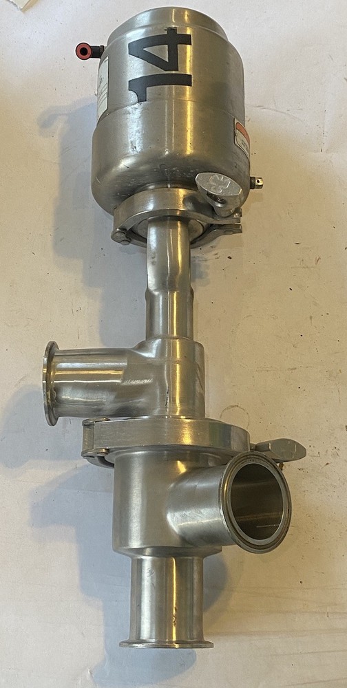 TRI-CLOVER INC 361TR-21M-10-2” -316 Stainless Steel Air Actuated Valve 2.5” Ends