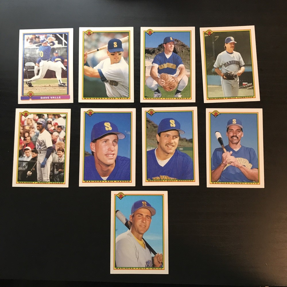 9 Card Bowman Seattle Mariners MLB Baseball Lot