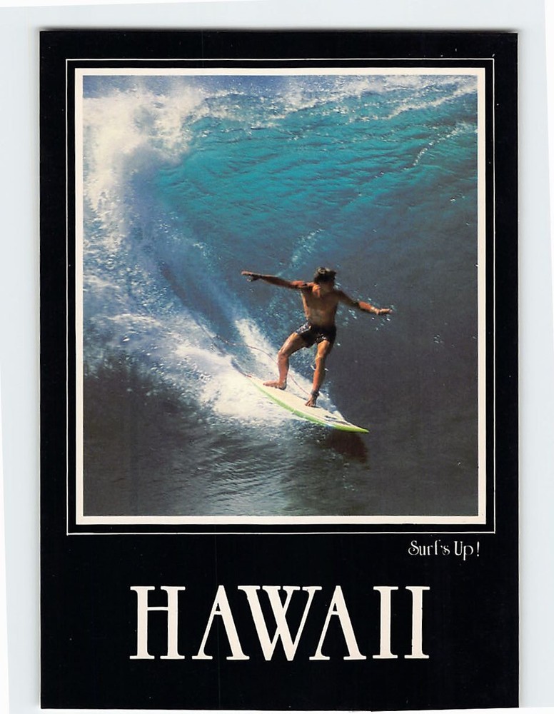 Postcard Surf Scene Hawaii USA