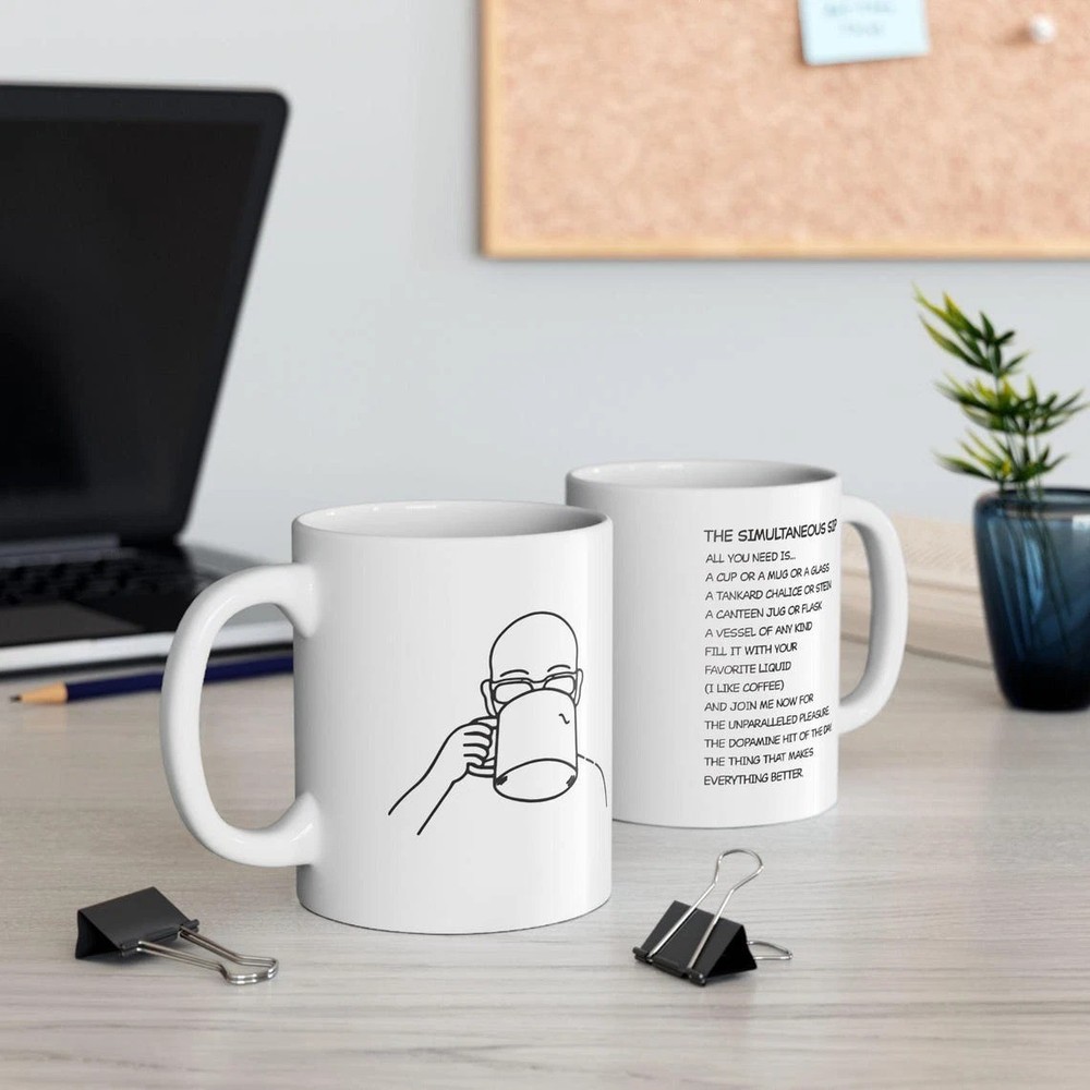 Simultaneous Sip Scott Adams Mug – Ceramic Coffee Cup