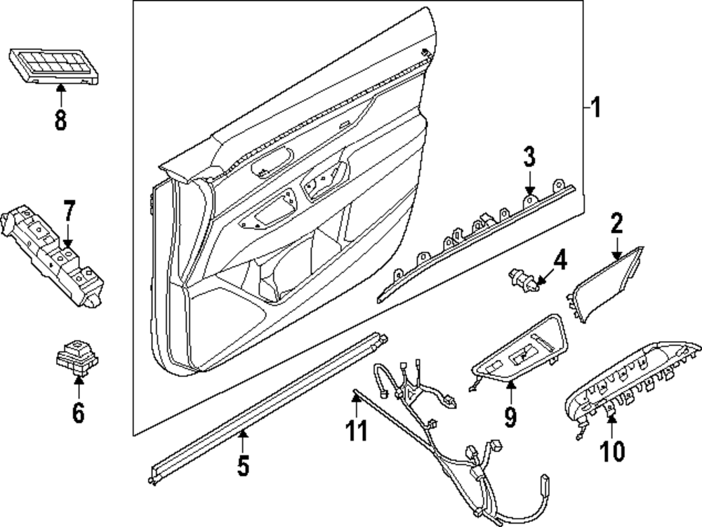 Genuine Nissan Door Wiring Harness 24125-7BA0A
