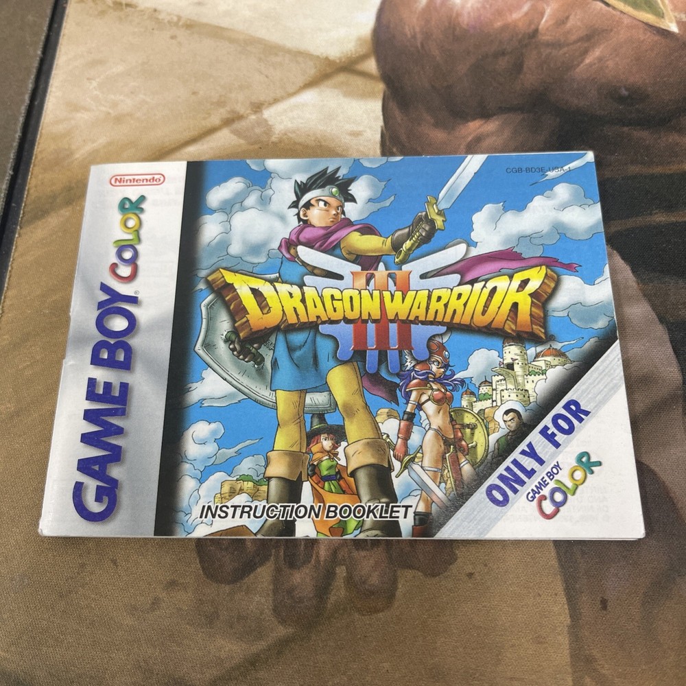 Dragon Warrior III (Nintendo Game Boy Color, 2001) - Manual Only