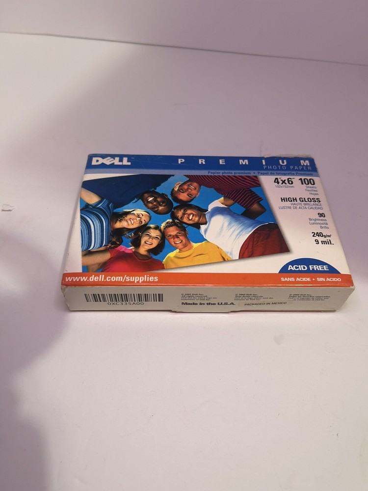Dell Premium High Gloss Acid-Free Photo Paper 4x6 100 Sheets-image