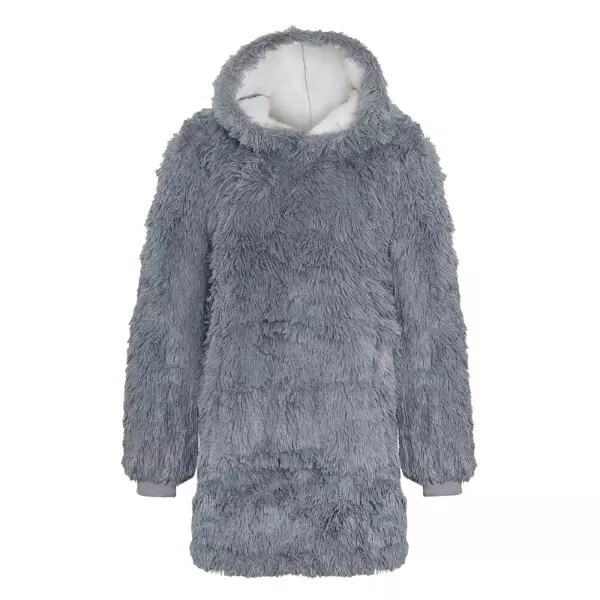 Soft Long Pile Shaggy Hoodie for Adults
