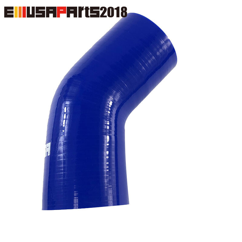 2.25 Inch 45 Degree Blue Turbo Intercooler Intake Silicone Hose Coupler