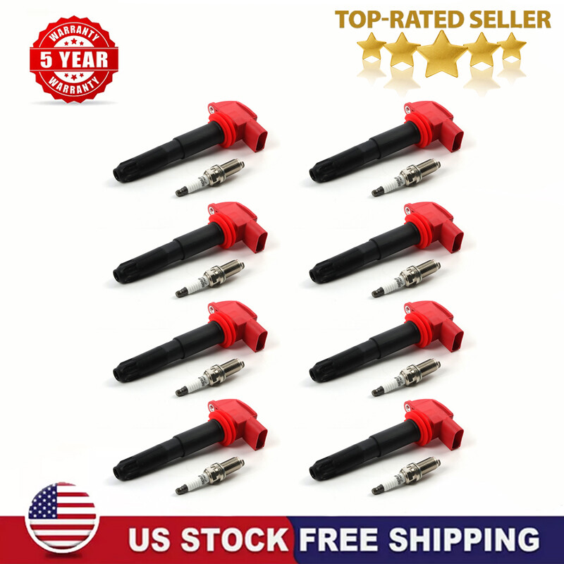 Spark Plug + Ignition Coil for 2008-14 Porsche Cayenne 2010-16 Panamera V8 UF660