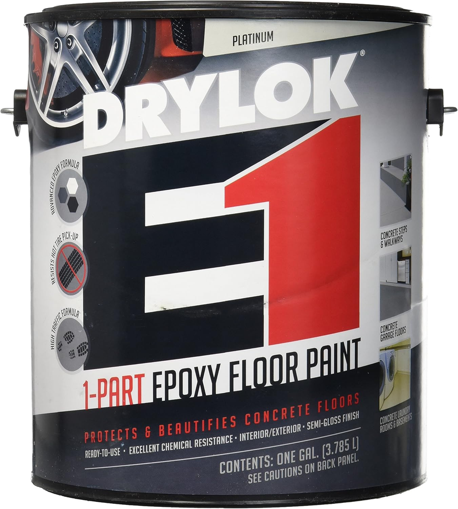 Drylok E-1 Gallon Platinum Epoxy Semi-Gloss Floor Paint