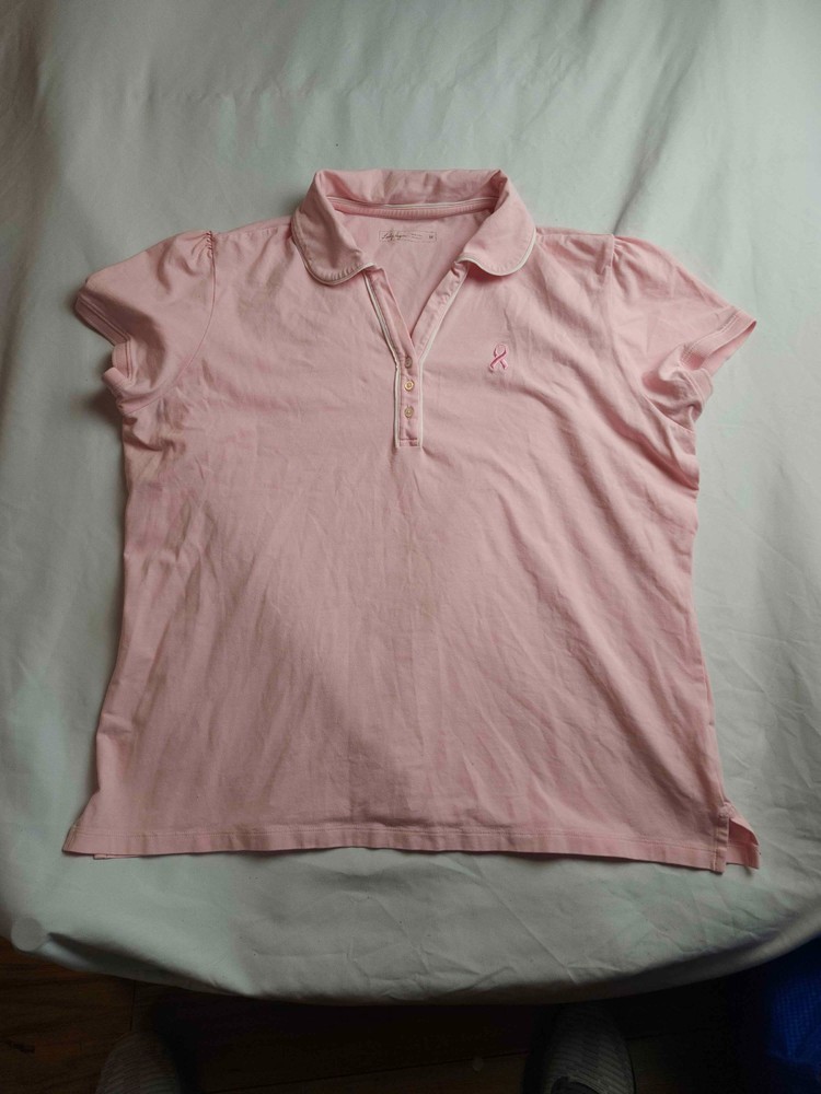 Lady Hagen Polo Shirt Womens Medium Pink Short Sleeve Golf Athleisure Outdoor
