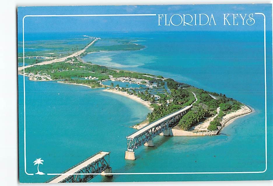 Postcard Aerial View Bahia Honda State Park Florida USA