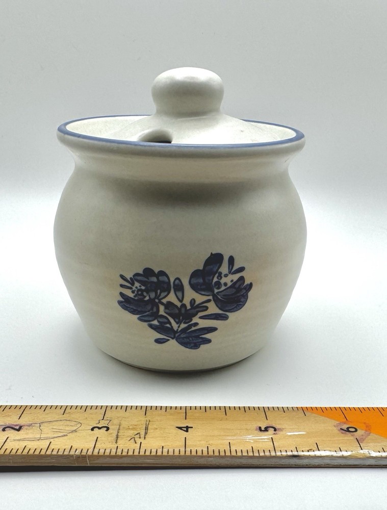 Pfaltzgraff Yorktowne Honey Jar  Vintage Sugar Dish Jelly Jar With Lid