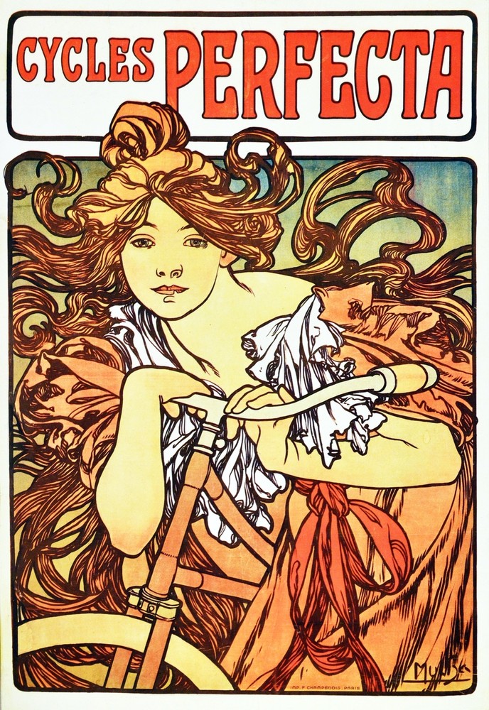 Decor Poster.Interior design Art Nouveau.Perfecta vintage bicycle.6259