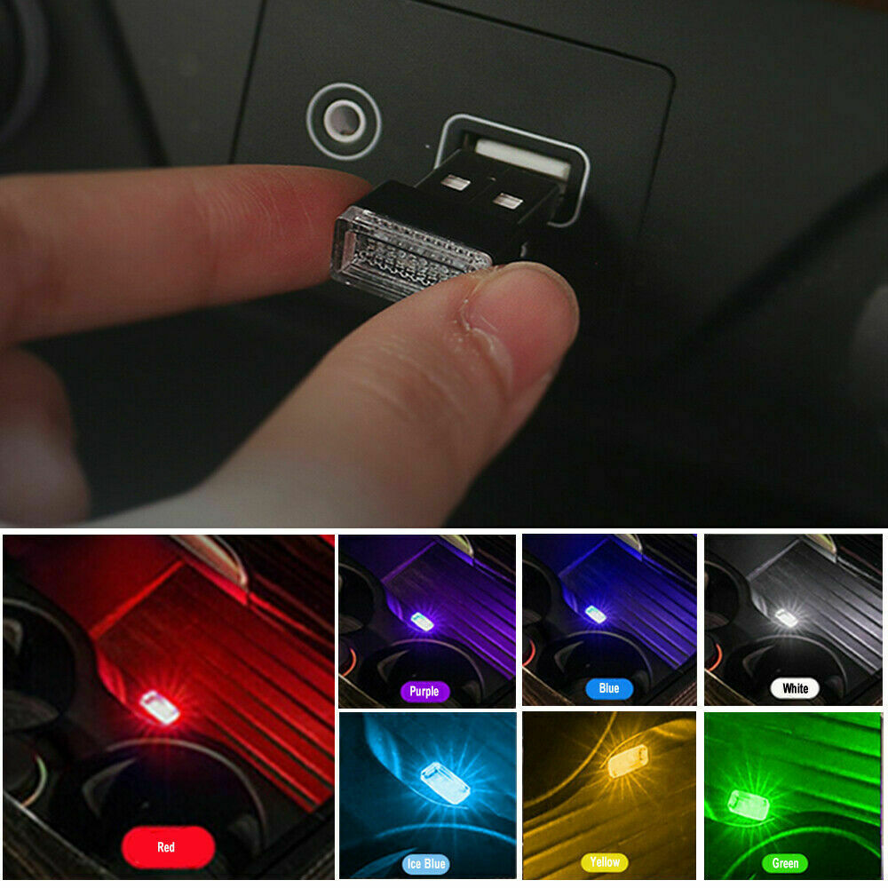 Mini USB LED Light Lamp Car Interior Decor Neon Atmosphere Bulb Auto Accessories