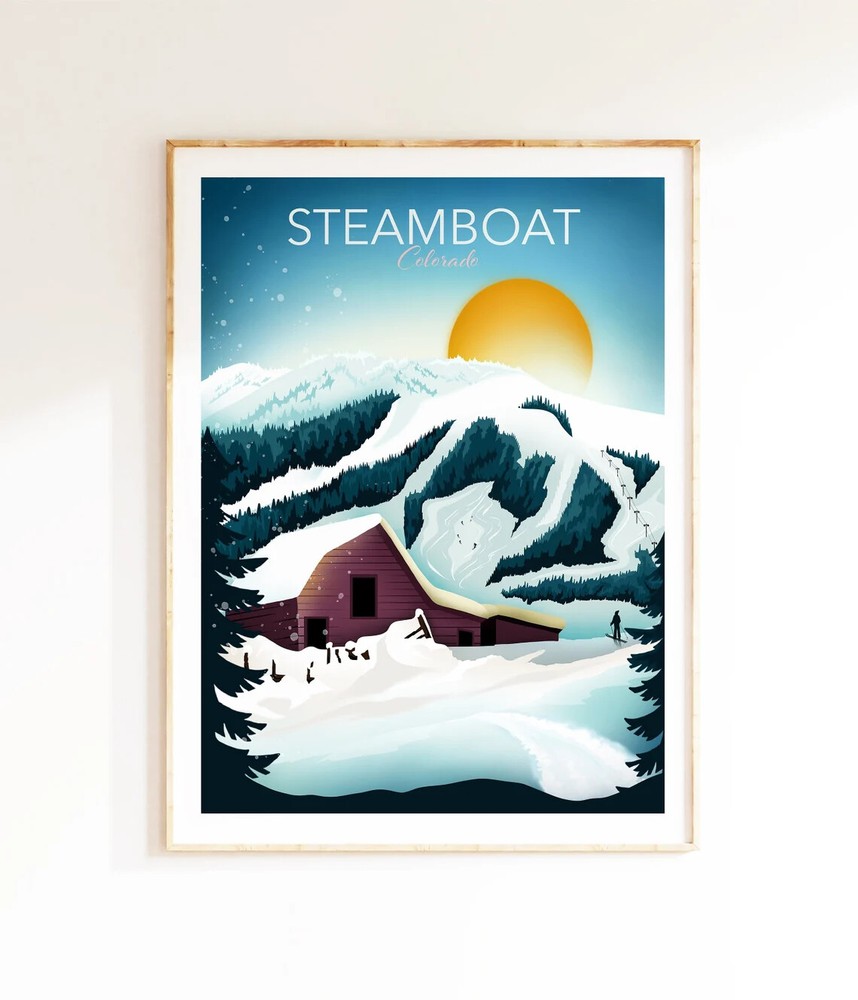 Steamboat Colorado, Rockies Poster Premium Quality Choose your Size