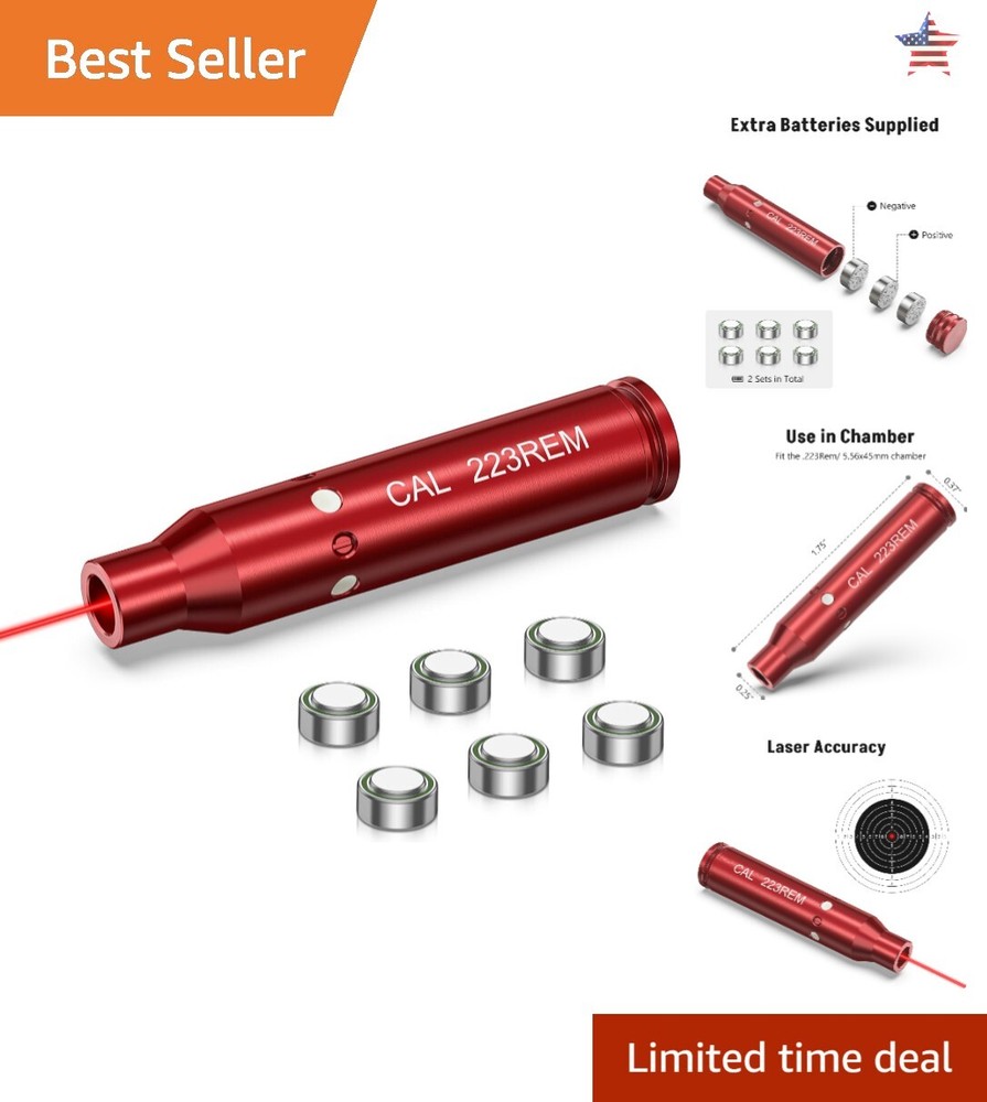 223/5.56mm/9mm/12G Laser Bore Sighter Kit with Extra Batteries-image