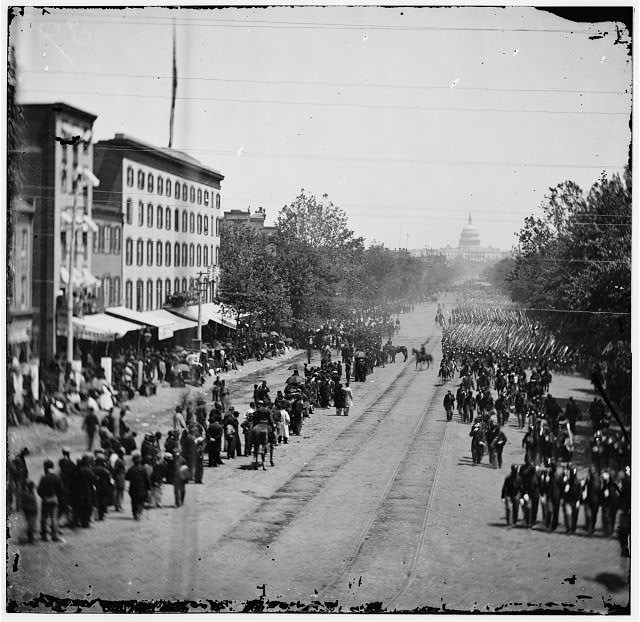 Washington DC 1865 Grand Review of the Army Infantry Pennsylvania Ave