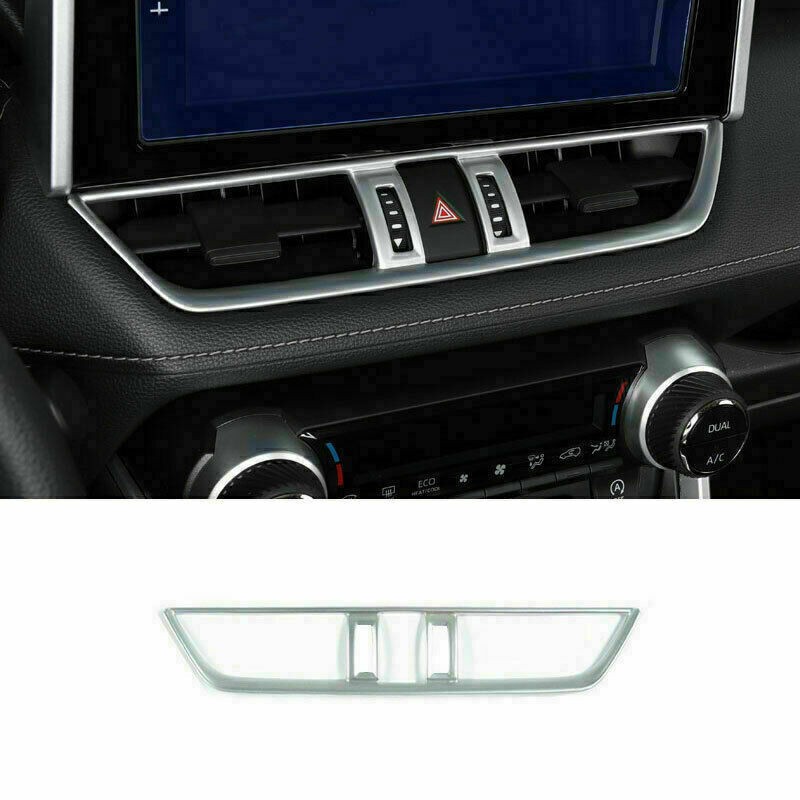 For Toyota RAV4 2019-2025 ABS Silver Inner Central Console Air Outlet Vent Trim
