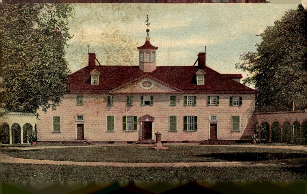 C1910 Mount Vernon Mansion Alexandria VA George Washington Litho Postcard