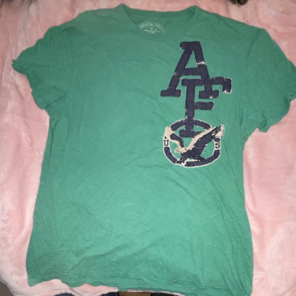 American Eagle Outfitters Mens Green Athletic Fit Graphic Tee L