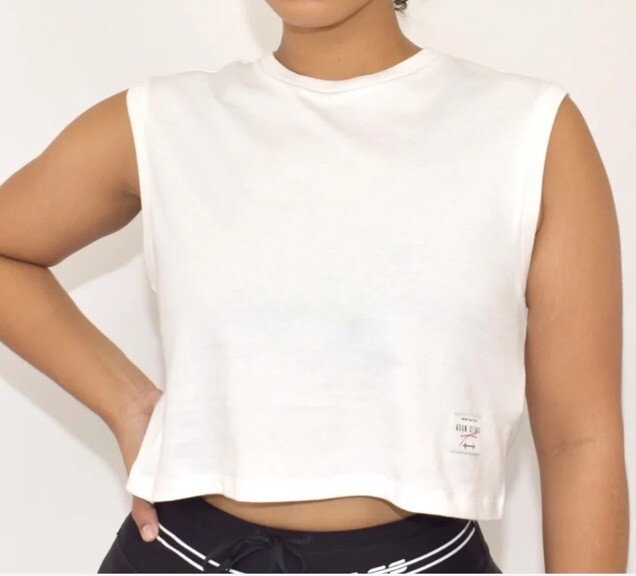 Women's - Adam Selman WE GOT YOUR ASS Sport Tank Crop Top, Size SMALL Muscle Tee