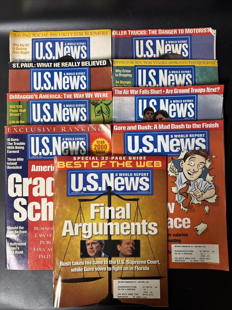 U.S. News & World Report/ Magazines Lot of 9 (1998-2000)
