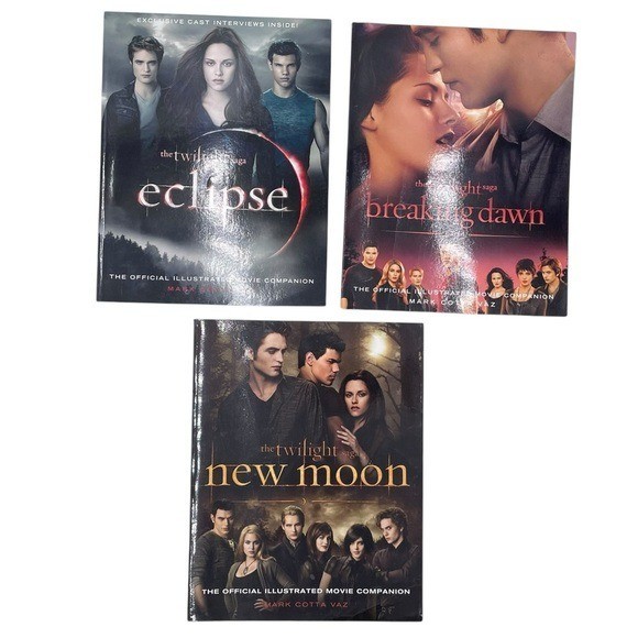 Twilight The Official Illustrated Movie Companion Books Set of 3 Paperbacks