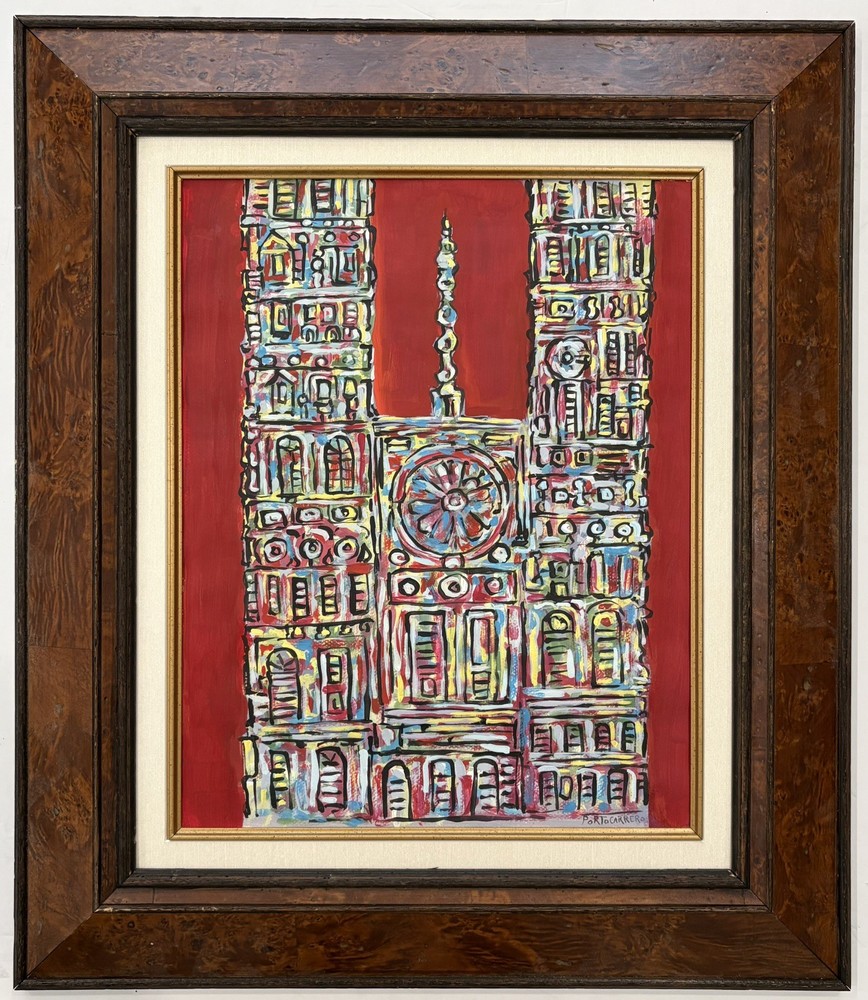 Rene Portocarrero 1912-1985  Watercolor /Mixed Media On Paper With Certificate