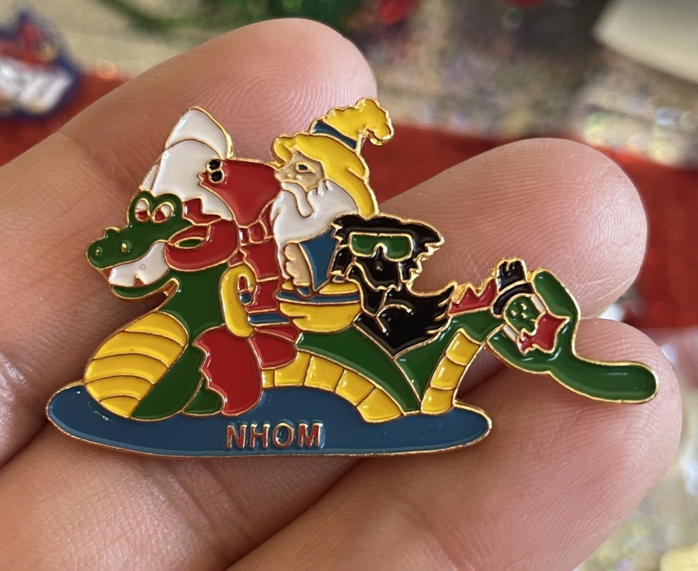 New Hampshire Odyssey of the Mind Trading Pin Gnome Dragon Lobster Dog Cactus