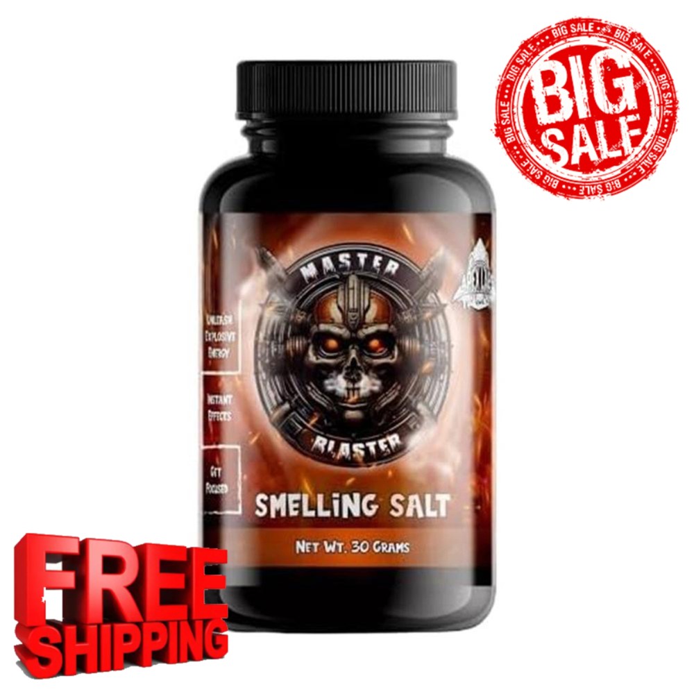 Extra Strength Smelling Salts Bottle for Athletes with Strong Ammonia
