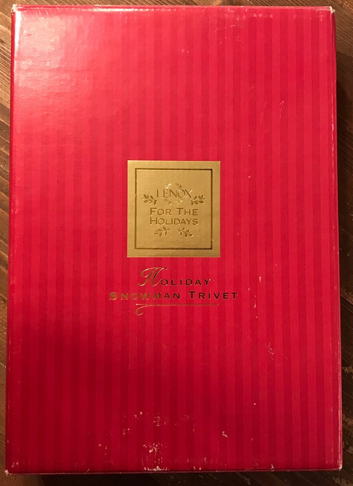 Lenox For The Holidays Holiday Snowman Trivet 1998 9-1/2” X 5-1:2” X 5/8”