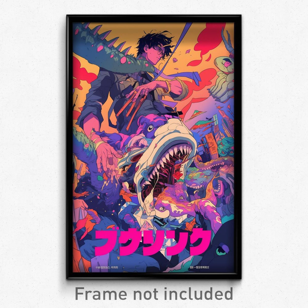 Korean Movie Poster - Animated Demesne (Korea Psychedelic Art Retro Film Print)