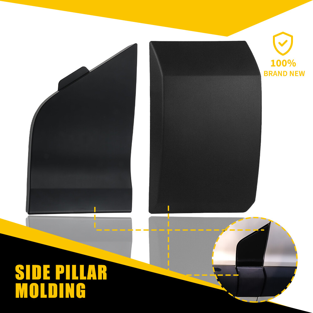 FOR 2015-2020 Ford Transit Fuel Door Cap Gas Hatch Cover & Moulding Trim BLACK