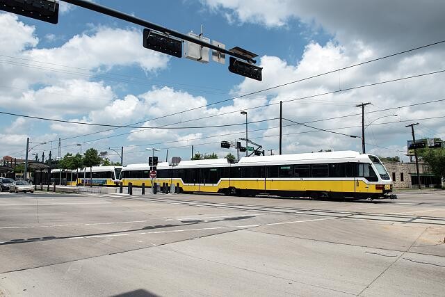 Photo:Dallas Texas Deep Ellum DART Train Station 2014 Light Rail Arrival