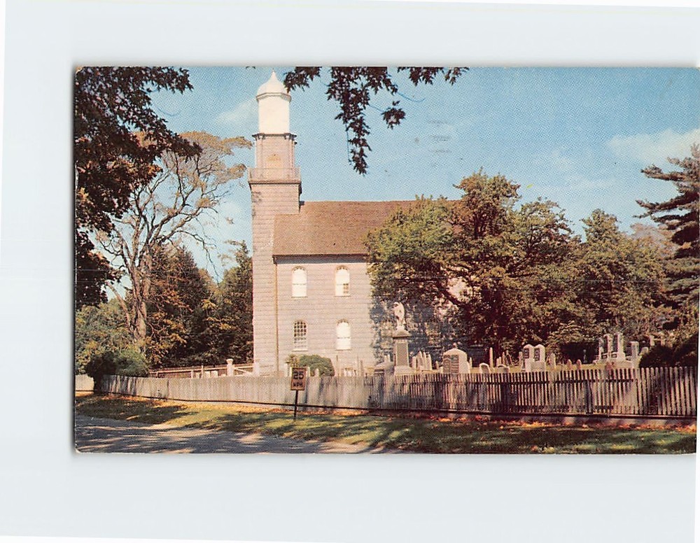 Postcard Presbyterian Church Setauket Historic Long Island New York USA America