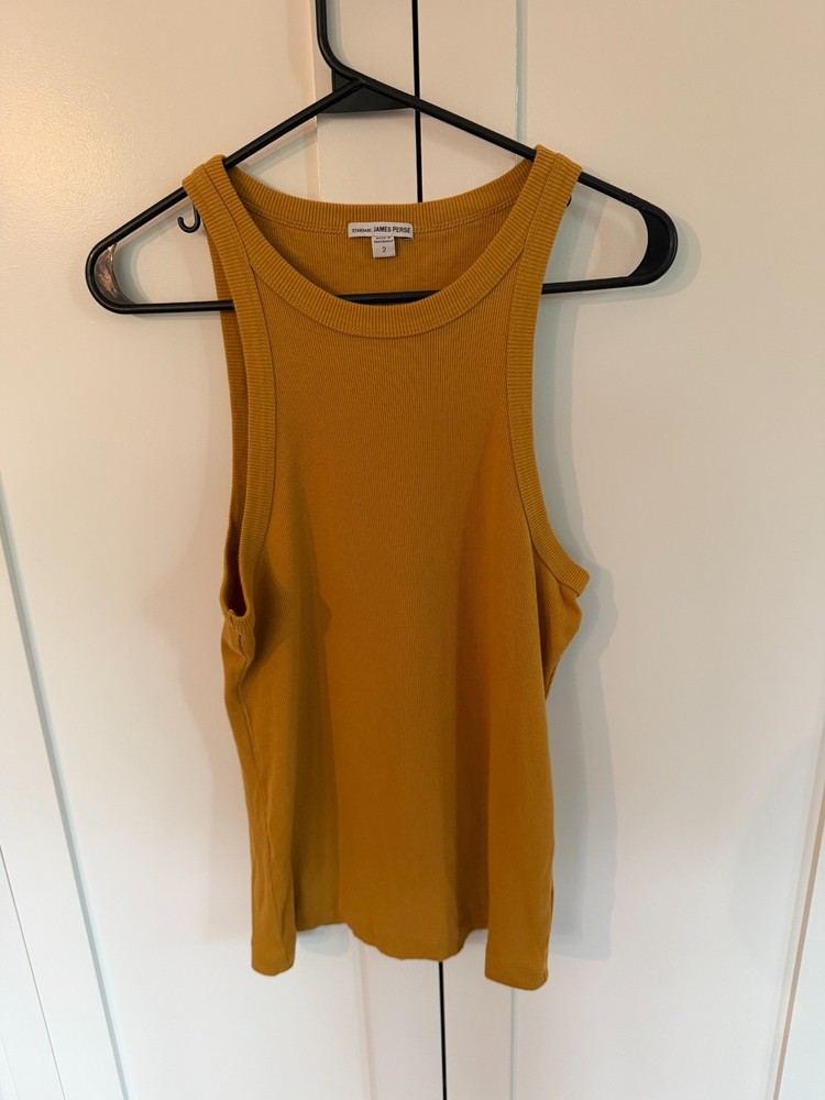 james perse sunset tank in yellow size 2