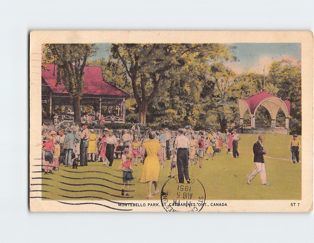 Postcard Montebello Park St Catharines Ontario Canada