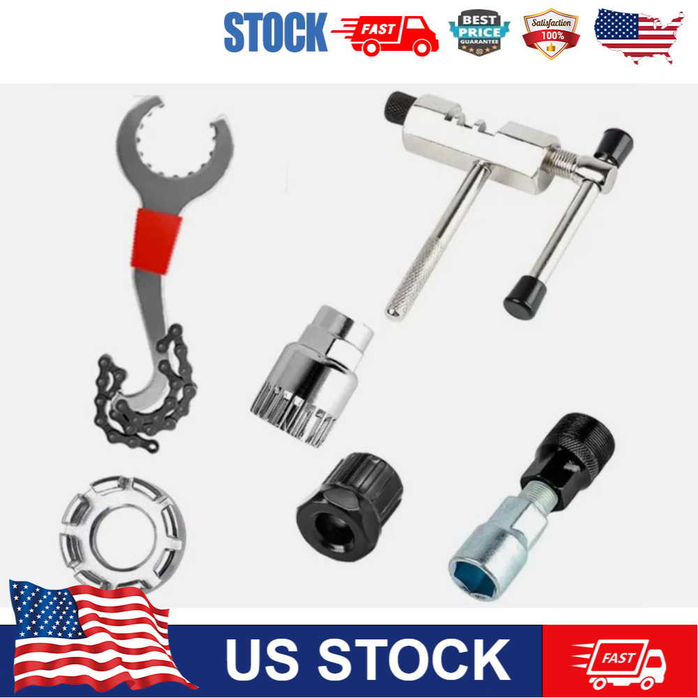 6X Bike Crank Chain Cutter Extractor Freewheel Puller Repair Tool Kit US