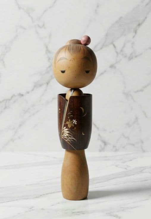 Kokeshi Dolls Vintage 70s Wooden Ornaments Japanese Folk Art Traditional Crafts